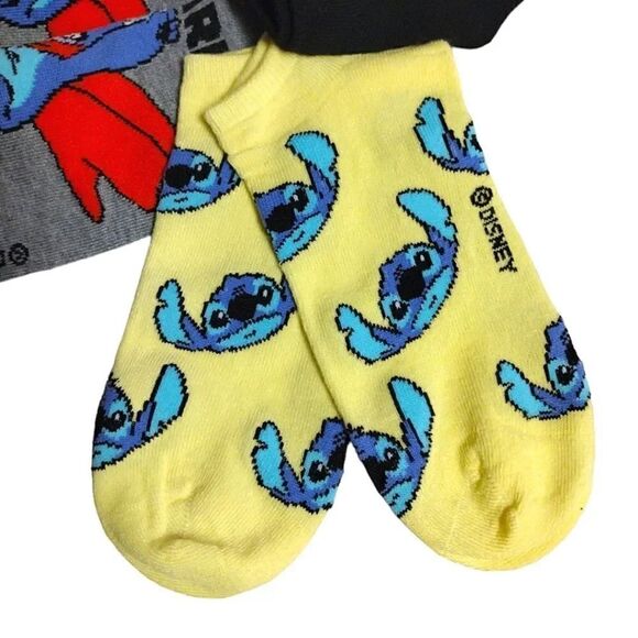 Disney Stitch Colorful 3 Pairs No Show Socks NWT - Picture 11 of 14